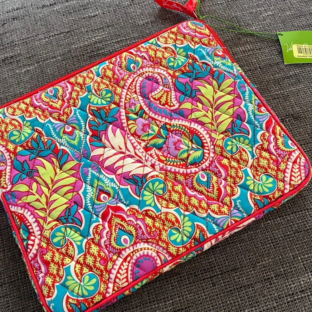 Vera Bradley Paisley In Paradise Quilted Laptop Case NEW W TAG